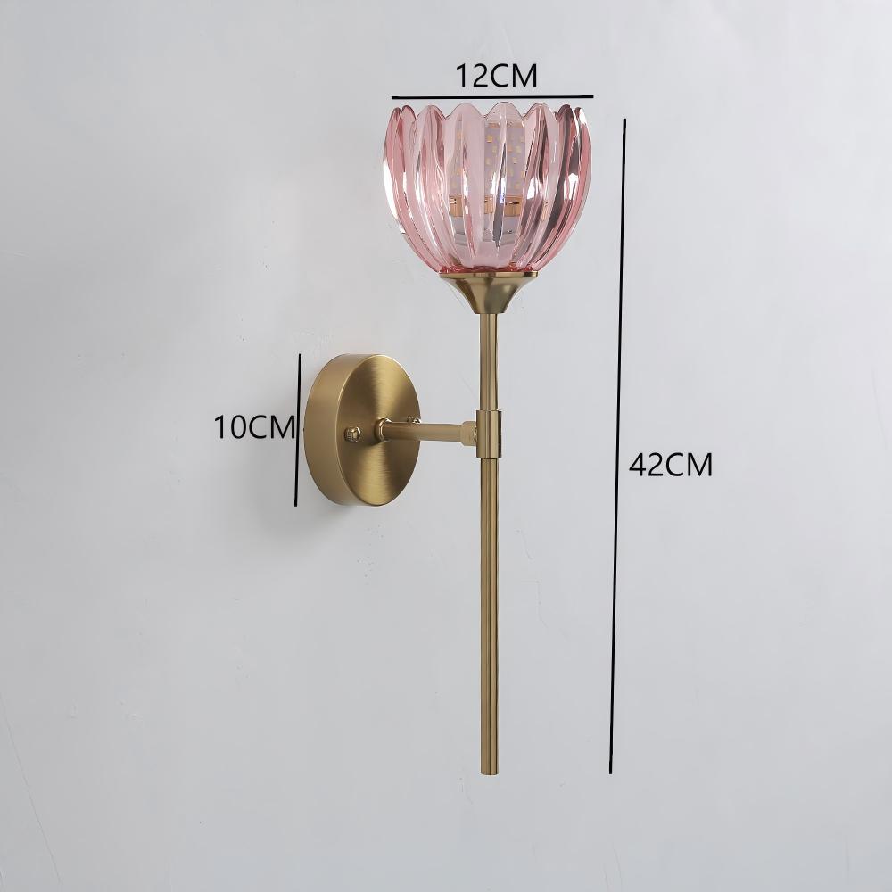 Современный цветной стеклянный светодиодный настенный светильник, светильники для спальни, скандинавский настенный светильник с цветами для гостиной, столовой, прикроватное бра, домашний декор