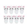 Snacks Sealing Clips Plastic Beach Towel Clips Cute Cat 8Pcs/Set Household Clothespegs Clamp Office Desk Organize And Store Plastic Clips