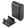 Горячий 600 Вт GaN Быстрое зарядное устройство Хаб Светодиодный дисплей USB C PD Настольное 8 портов Быстрая зарядная станция Адаптер Для iPhone/Samsung/Xiaomi/iPad