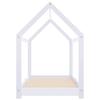 Kids  Bed Frame White Solid Pine Wood 70 x 140 cm
