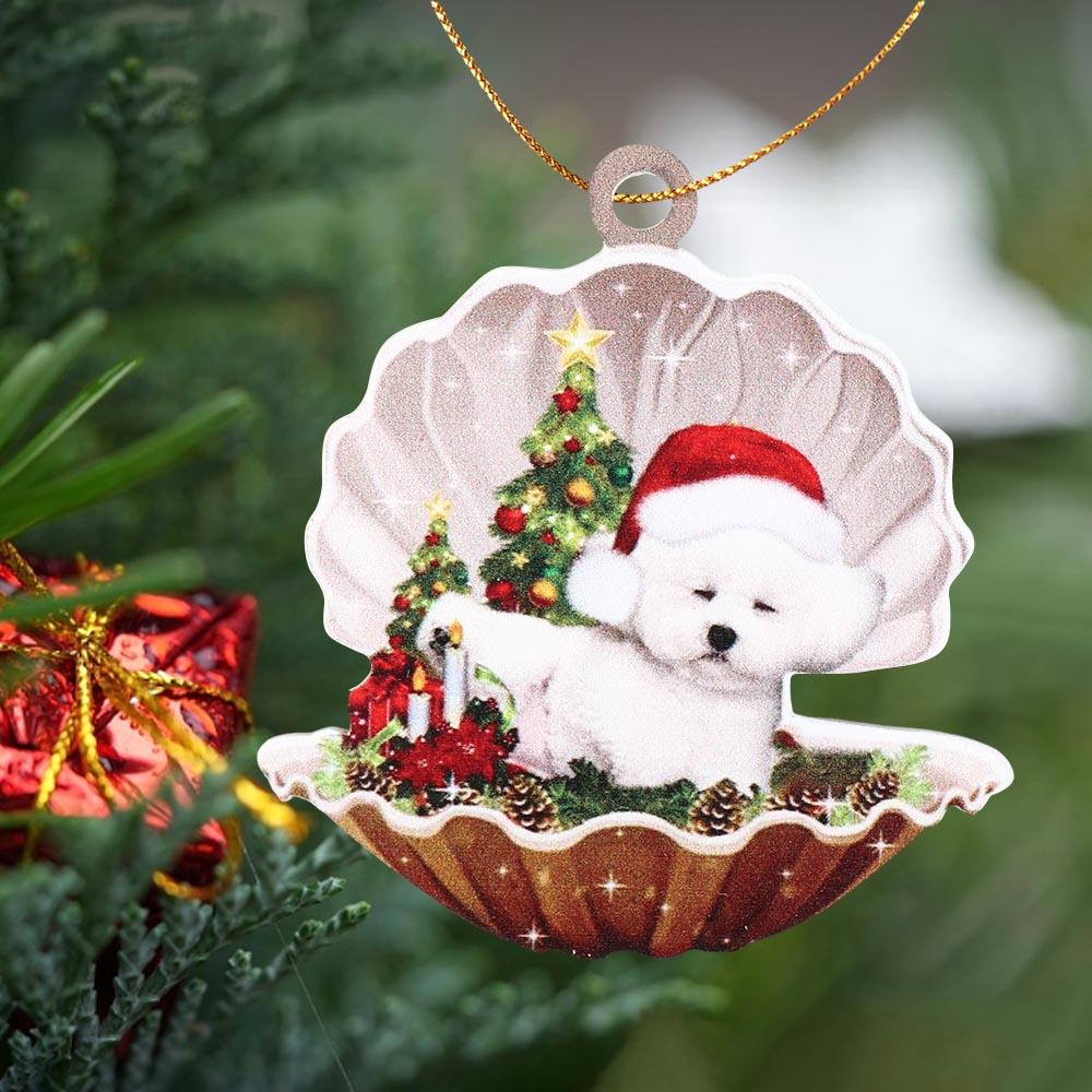 2D Christmas Tree Dog Hanging Pendant Decorative Dog Acrylic Car Ornament Christmas