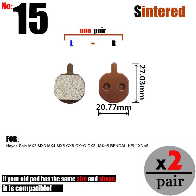 DELT 2 Pair Sintered Bicycle Disc Brake Pads Hydraulic Cycling MTB Bike For SRAM AVID SHIMANO FORMULA MAGURA HAYES Hope Part