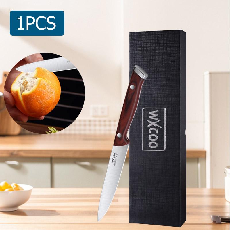 Home Kitchen Knife Multi Purpose 7inch Japanese Knife Ergonomic Wood Handle for Cutting Vegetables Fruits Knife Kitchen Supplies
