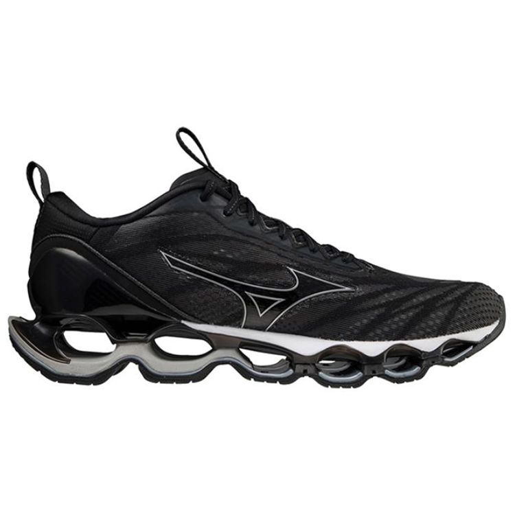 Mizuno Мужские кроссовки для бега Wave Prophecy 11 Темно-серый Серебристый Черный J1GC220004