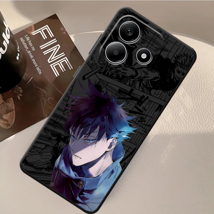 Чехол-бампер для телефона Xiaomi Redmi Note 11 13 12 Pro Plus 12S 10S 9s 10 9 8 Pro 11S с изображением из аниме J-ujutsu Cool Kaisen