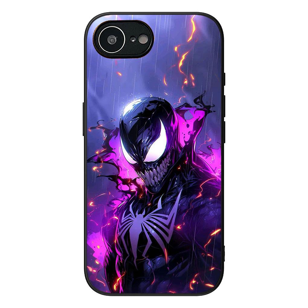 Soft Phone Cover for Apple iPhone 17 16 14 15 Pro Max Plus 15+ 16E XR ProMax Air Case Venom Superheroes Marvels Casing