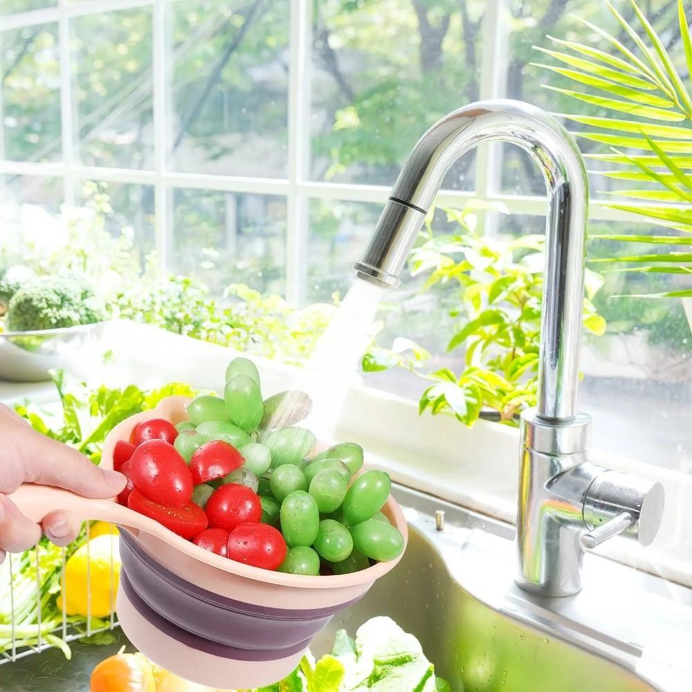 Подвесная складная черпалка для воды с длинной ручкой Кухонный черпак для воды Складная черпалка для ванны Бытовая