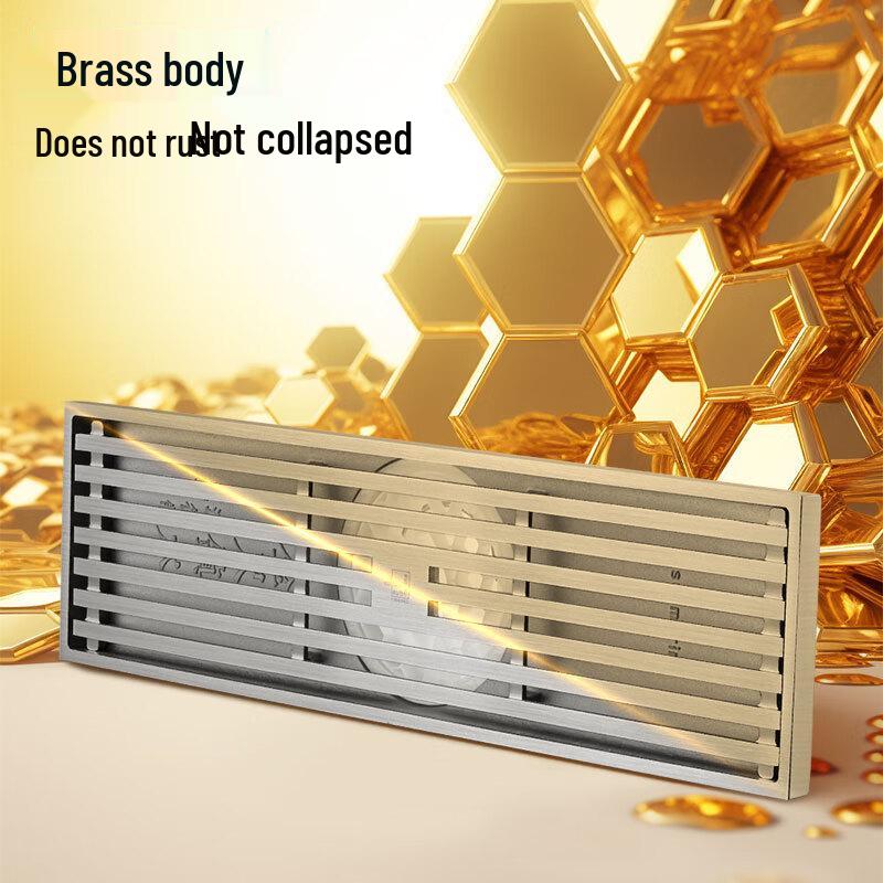 Submarine LTKC50-30 Odor-Proof Rectangular Brass Floor Drain