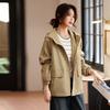 Casual Hooded Jacket Women's Spring New Small Loose and Versatile Fashion Short Jacket Trench Coat