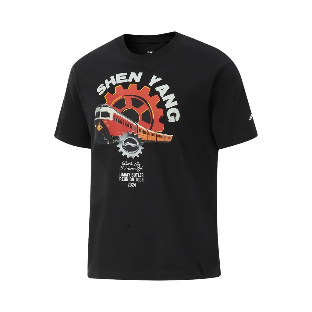 Футболка Li Ning Professional Basketball Series Jimmy Butler China Tour с круглым вырезом, удобная повседневная свободная с коротким рукавом и принтом, мужские топы AHSUG17-1