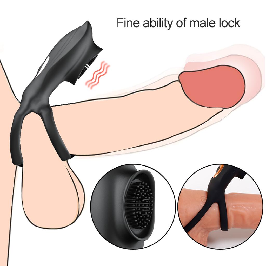 9-частотный вибратор, фаллоимитатор, кольцо, стимулирующий массажер, секс-игрушка для взрослых для мужчин