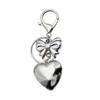 Personalized Heart Shaped Pendant Beautiful Heart Keychain Charm Elegant Bowknot Keyrings for Fashion Enthusiasts