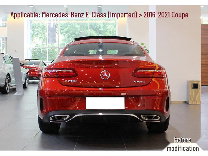 Rear Lip Diffuser with Quad Tailpipes for 16-21 Mercedes-Benz E-Class Coupe AMG E53/E63