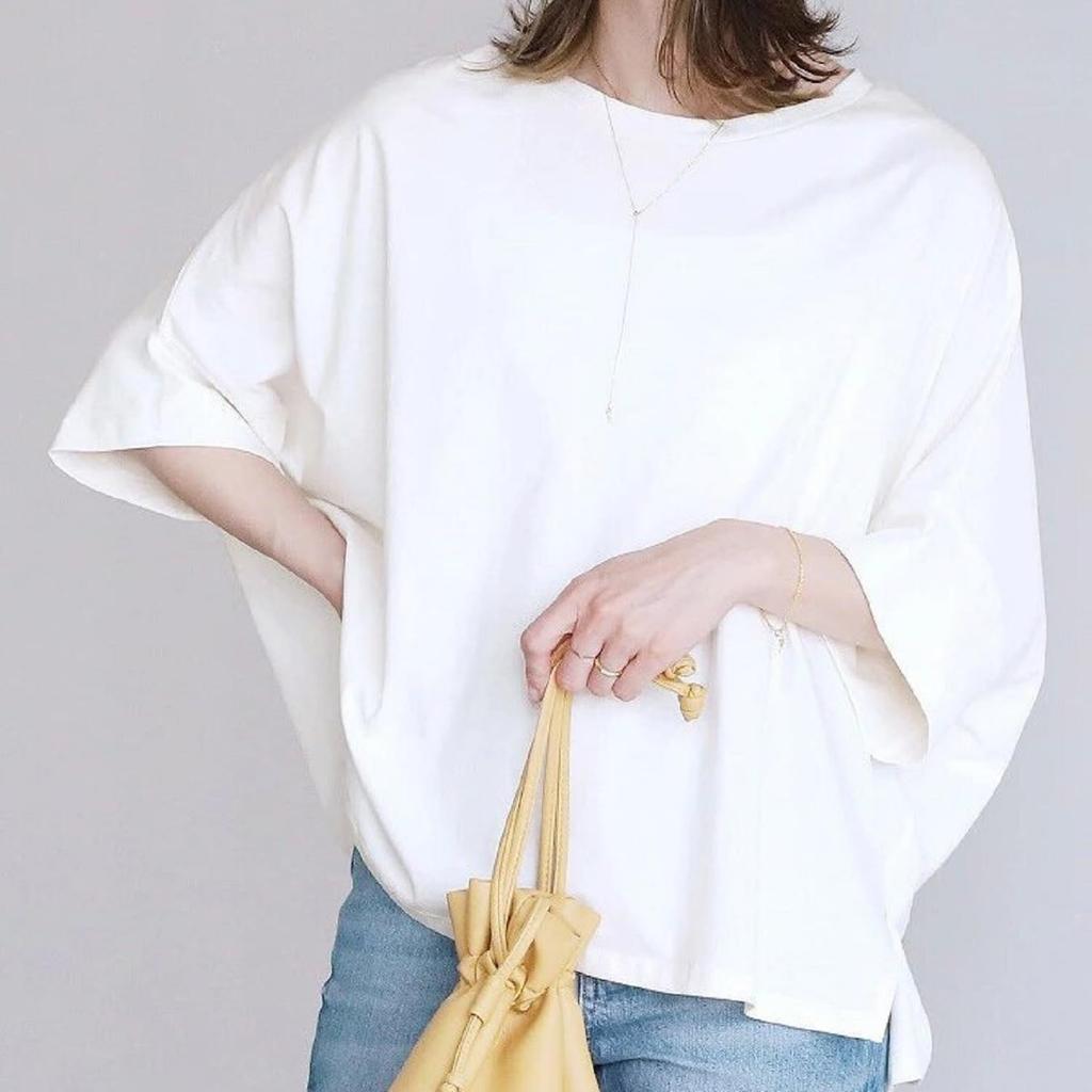 Dolman Cotton Top Cut and Sew Short Sleeve Spring Summer Loose Fit Stylish Thin Plain Silky Silky Material Shiny Slimming Wearable Layering Casual