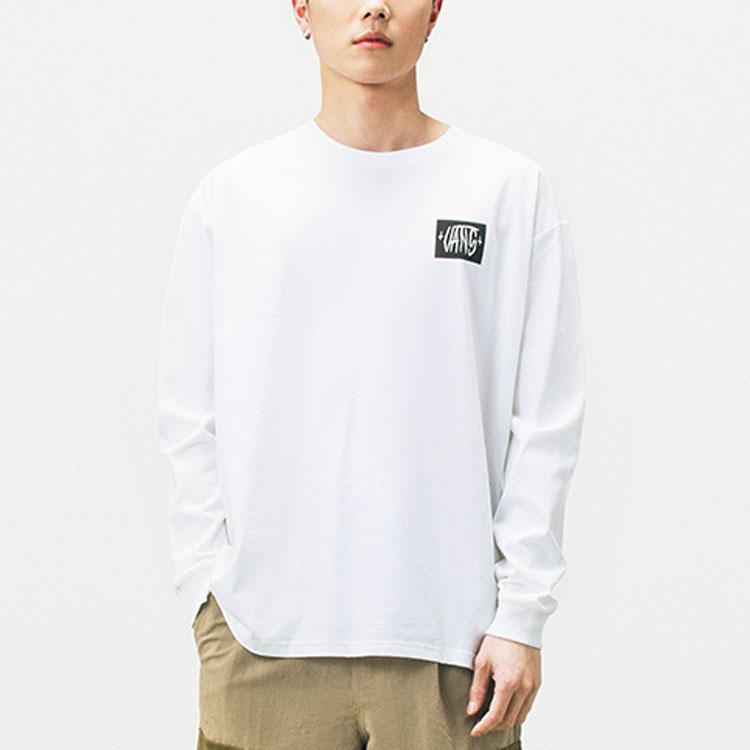 Vans X Duyanaizi Collaboration забавный узор футболка с длинным рукавом унисекс топы белые VN0A5F42WHT