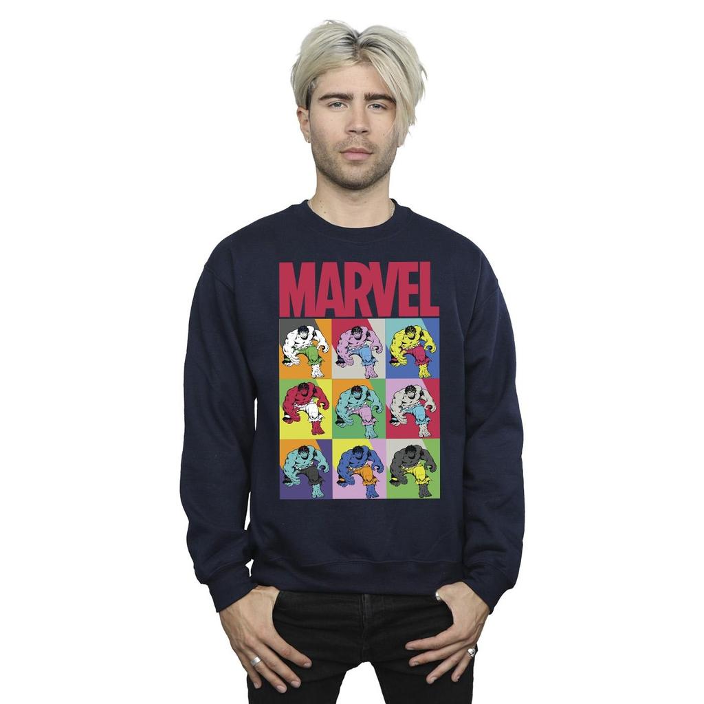 Marvel Mens Hulk Pop Art Sweatshirt