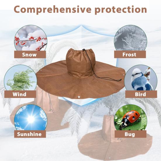 Защита корней деревьев Зимняя защита Чехол для растений Защита от мороза Термочехол для корней деревьев со шнурком для холодной погоды Пальмы