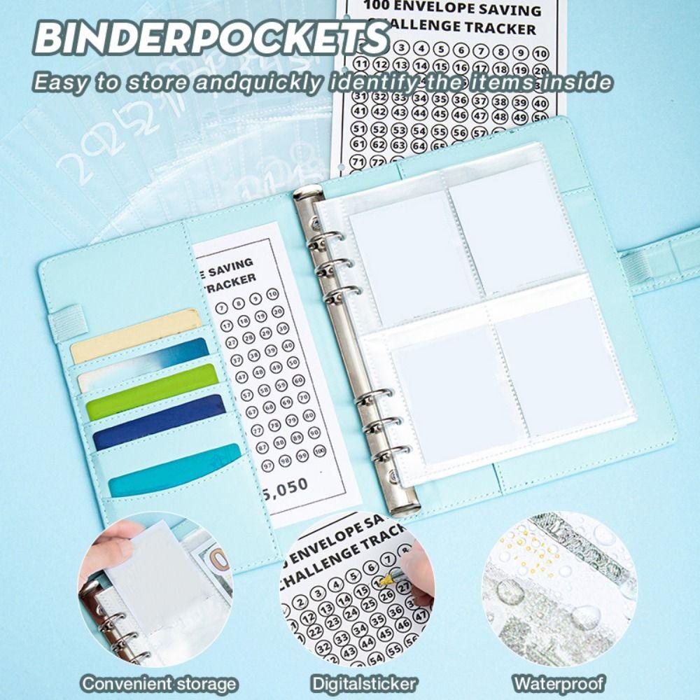 Colorful 100 Day Challenge Budget Binder Loose-leaf Saving Money Organizer Journal Planner