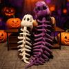 Комплект костюма скелета динозавра Реалистичный плюшевый наряд динозавра с деталями позвоночника Повязка на голову Забавный аксессуар для костюма динозавра
