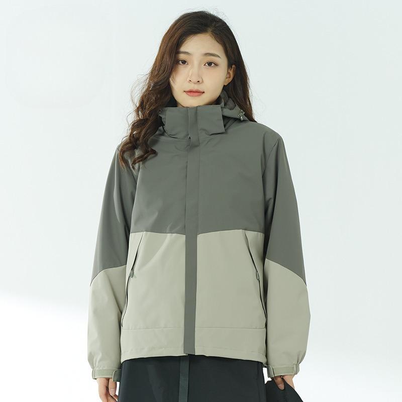 Куртка Три-в-одном Осень и Зима Новый Стиль Съемная Подкладка Трехзащитная Рабочая Куртка для Женщин Для Активного Отдыха