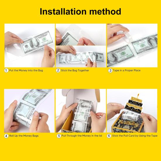 Копилка для денег на день рождения, сделай сам, креативный сюрприз, подарочная коробка на день рождения, незабываемый держатель для денежного подарка для вечеринки