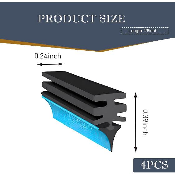 4 PCS Car Windshield Wiper Blade, 28" High Toughness Noise-reducing Environmentally Friendly Boneless Wiper Rubber Strip, Modification Accessories,