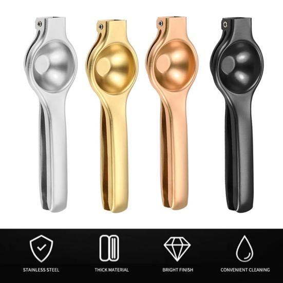 Пресс для лимона из нержавеющей стали Сверхпрочный ручной пресс для цитрусовых для лайма, апельсина, коктейлей с текилой, соковыжималка-процессор для лимона и лайма с эргономичной ручкой