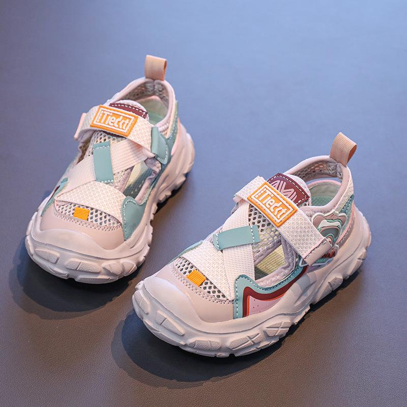 Children's Color-Block Mesh Hollow-Out Sports Sandals2026Summer sports sandals for small, medium, and large boys, casual shoes for boys