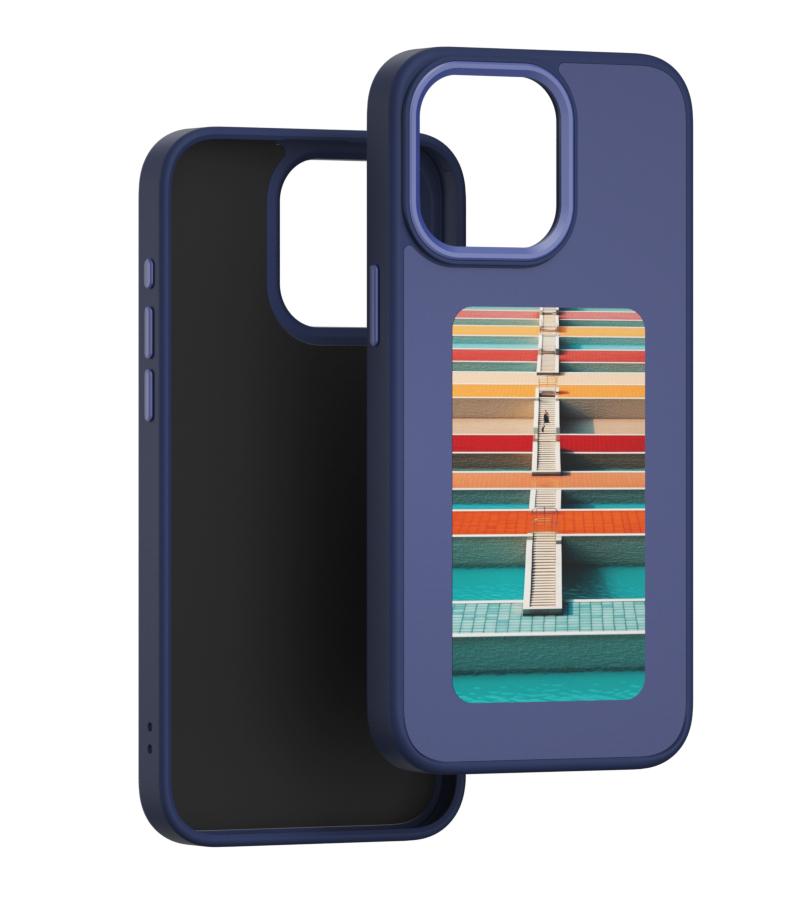 DIY Display Eink Screen Phone Case Smart NFC Refesh Phone Protective Cover for Iphone 15 14 13 Pro Max Back Case Battery Free