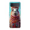 Phone Cover For Samsung Galaxy Z Flip 6 5 4 Case Transparent For Samsung Z Flip 3 Hard PC Foldable Shell Cute Alpaca Donkey Bags