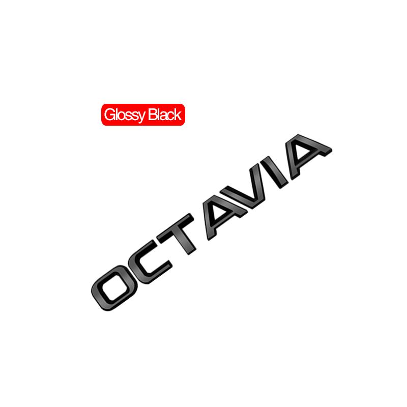 ybszn4 Car Emblem Metal Badge Logo Body Decals Sticker For Skoda Octavia Glossy Black Matte Black Auto Accessories