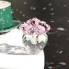 Lovely Eco-Friendly Polished Pink Crystal Ball Flower Gifts for Mom Wife Girlfriend Home Office Tabletop Paperweight Souvenir