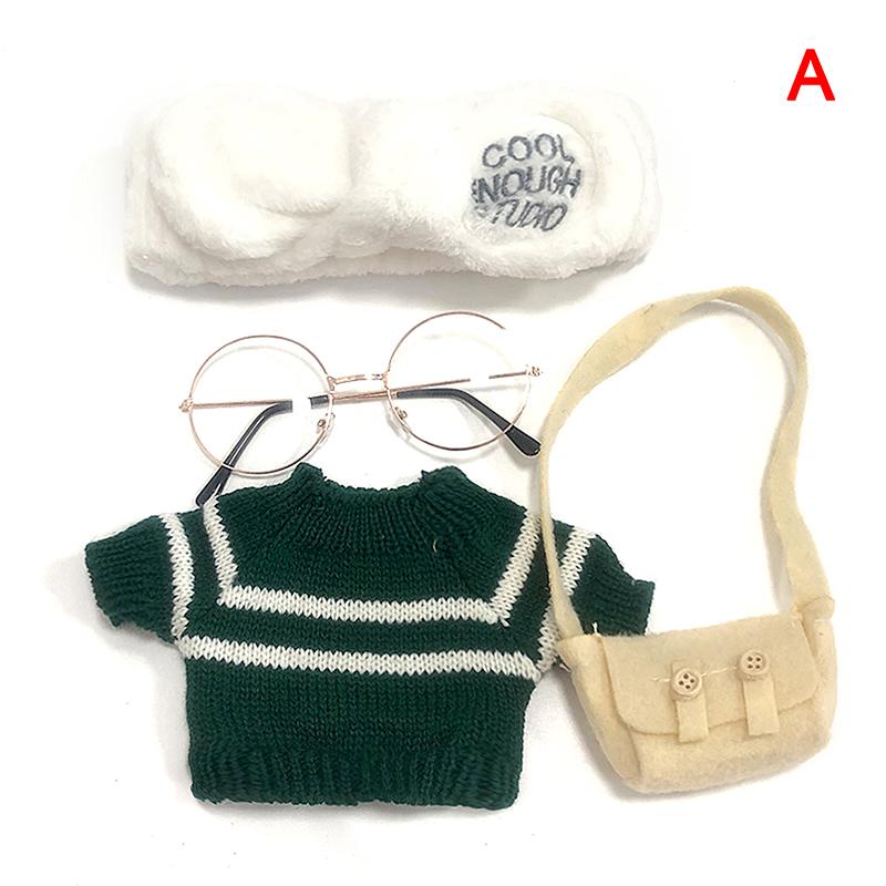 Комплект одежды для кукол 30 см, одежда для уток, плюшевая кукла, повязка на голову, сумка, очки, наряд