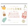 [A3460] - Multicolored 'Best Cook' Diploma Frame - 25x20 Cm