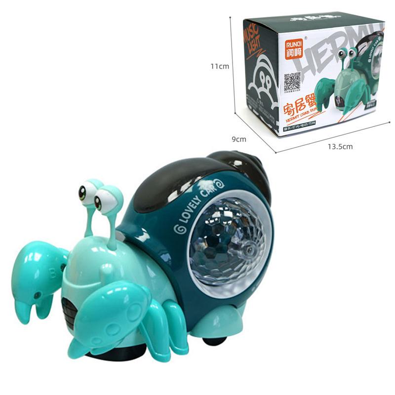 Ползающий Краб Улитка Детская Игрушка Ходячая Время на животе Танцующая Ранняя Образовательная Интерактивная Музыкальная Игрушка со Светом Малыш для Детей Подарки