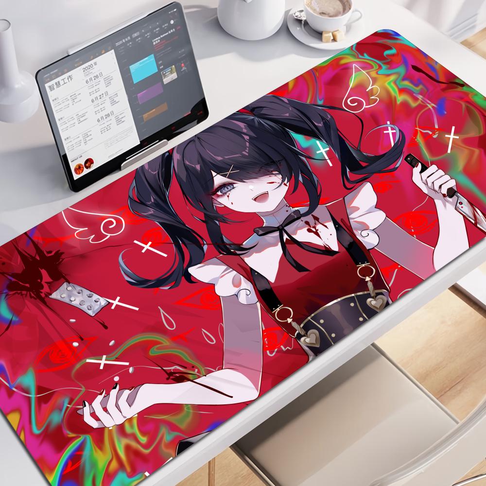 NEEDY GIRL OVERDOSE Anime Mouse Pad Mouse Pad Cute HD Desk Pad Extended Gaming Keyboard Mats Large XXL Gamer Mousepad