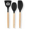 Kitchen Utensils - KINVARA - Set of 6 - Wood and Silicone - Multicoloured - 40x40x6.5 Cm