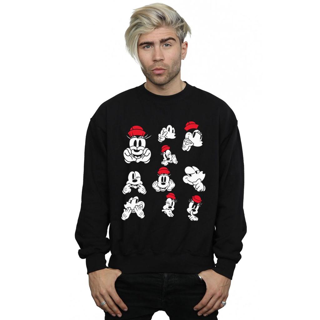 Disney Mens Minnie Mickey Photo Poses Sweatshirt