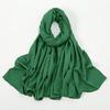 Новые мусульманские хиджабы для женщин шарф однотонные длинные шали femme musulman мягкий жатый хлопок головной платок обертывания исламский тюрбан повязка на голову