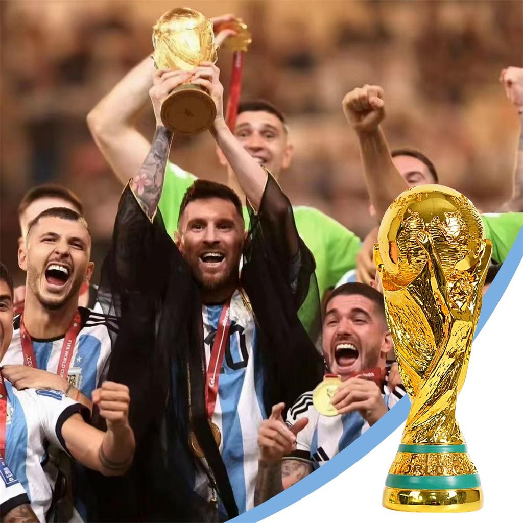 Золотой футбольный трофей из смолы, чемпионские футбольные трофеи, украшение из смолы, подарок футбольному фанату, украшение для дома, ремесло