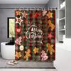 1 шт. Рождественская водонепроницаемая праздничная шторка для душа с принтом имбирного пряника, перегородка для ванной, приватность, несколько размеров, 12 крючков, простая установка