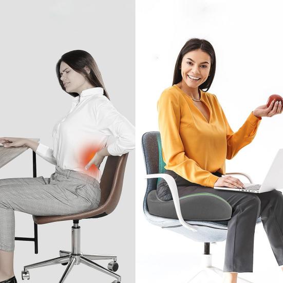 Подушка сиденья Yousheng Эргономичный дизайн Полая дышащая нескользящая конструкция Снятие давления Пена с эффектом памяти Подушка сиденья для офисного стула