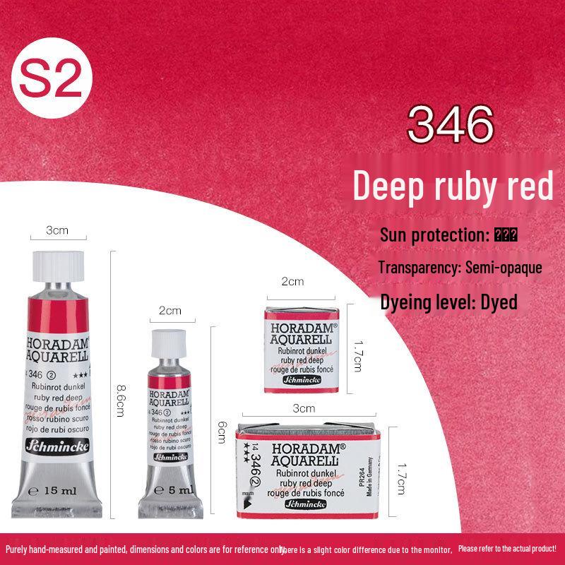 Schmincke Professional Watercolor Paint, Purple Red, 15ml, Artist Grade, Series 1 Tube