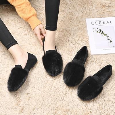 Mao Mao 2025 Зимние женские ботинки в корейском стиле из норки, на толстой подошве - Универсальные, удобные, с плюшевой подкладкой, идеально подходят для беременных женщин