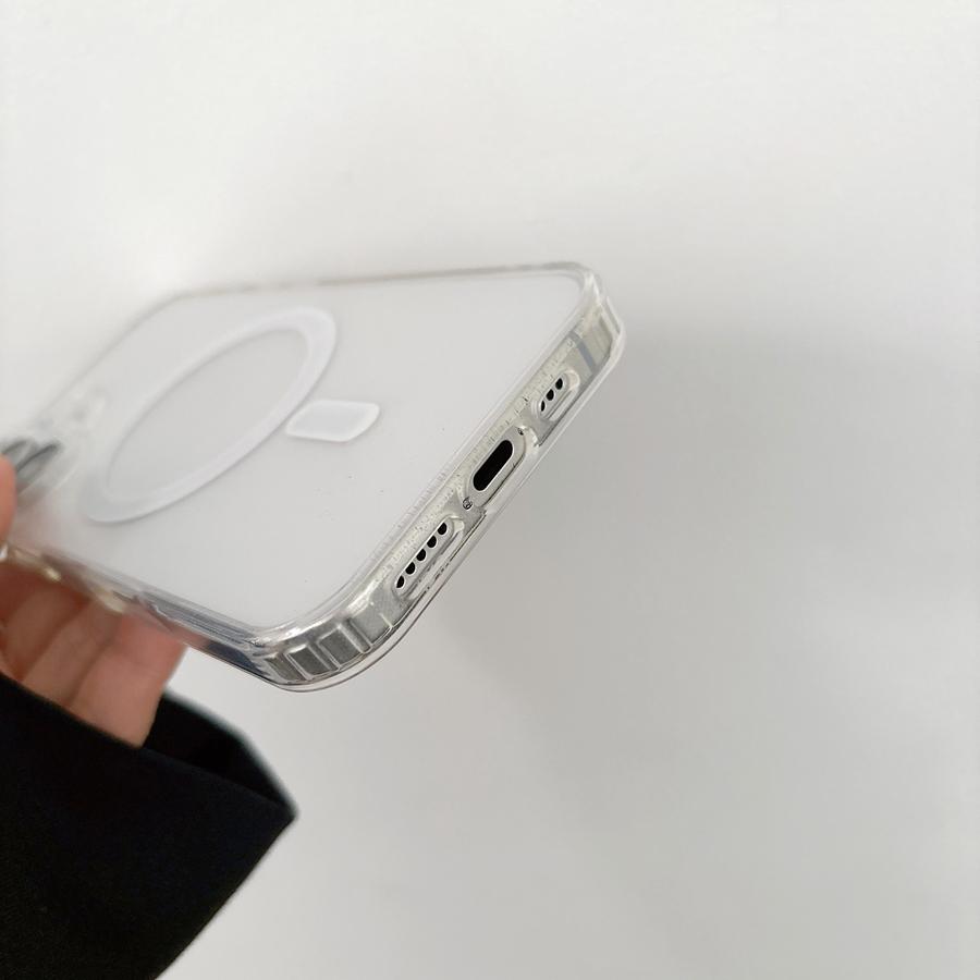 Роскошный магнитный чехол для телефона с беспроводной зарядкой для iPhone 16 15 Pro Max 16 Plus iPhone 14 13 12 11 для Magsafe полупрозрачная противоударная задняя крышка