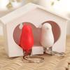 2Pcs Bird Keychain + 1Pc Sparrow Birdhouse Home Wall Mount Key Ring Holder Decor