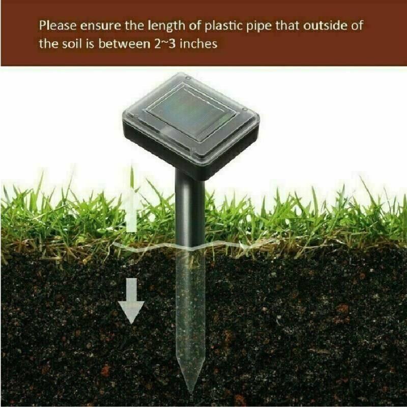 Усовершенствованный солнечный отпугиватель животных для мышей, птиц, кошек, змей. Безопасный и прочный.