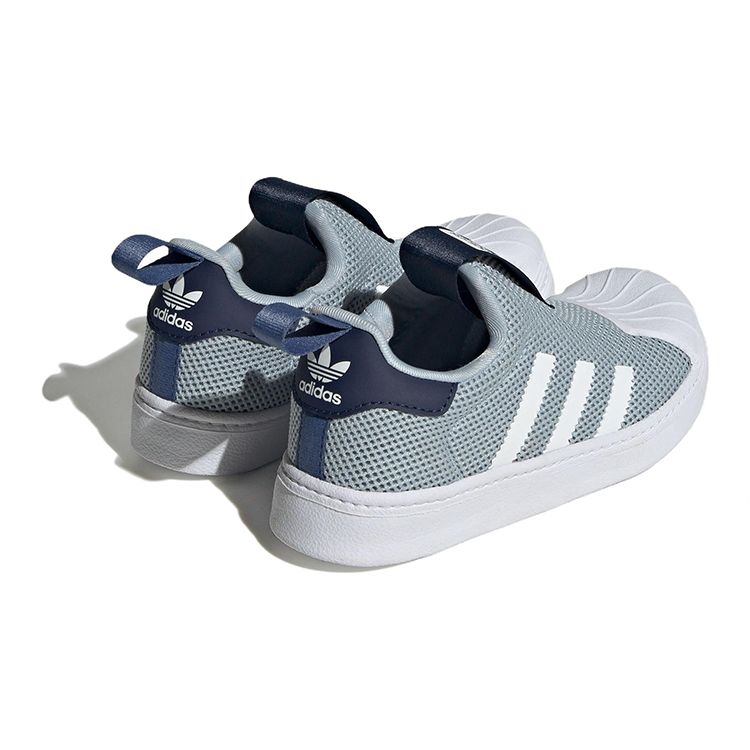 Adidas Оригинальные Superstar 360 Mesh Повседневные Прочные Низкие Детские Кеды для Скейтбординга Детские Кроссовки Синие Белые IF5917