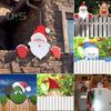 Санта-Клаус забор Peeker влагостойкий прочный праздничный окружающий 3D садовый двор снеговик эльф забор Peeker для вечеринки