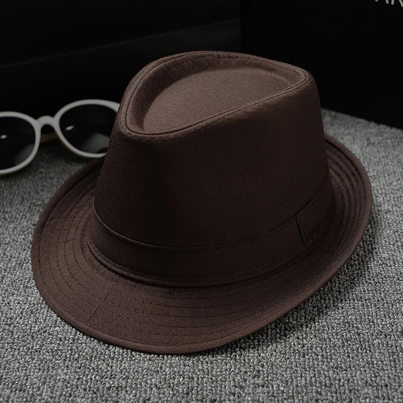 Plain Cloth British Style Male And Female Neutral Solid Color Jazz Hat Couple Panama Hat Sun Hat Yiwu